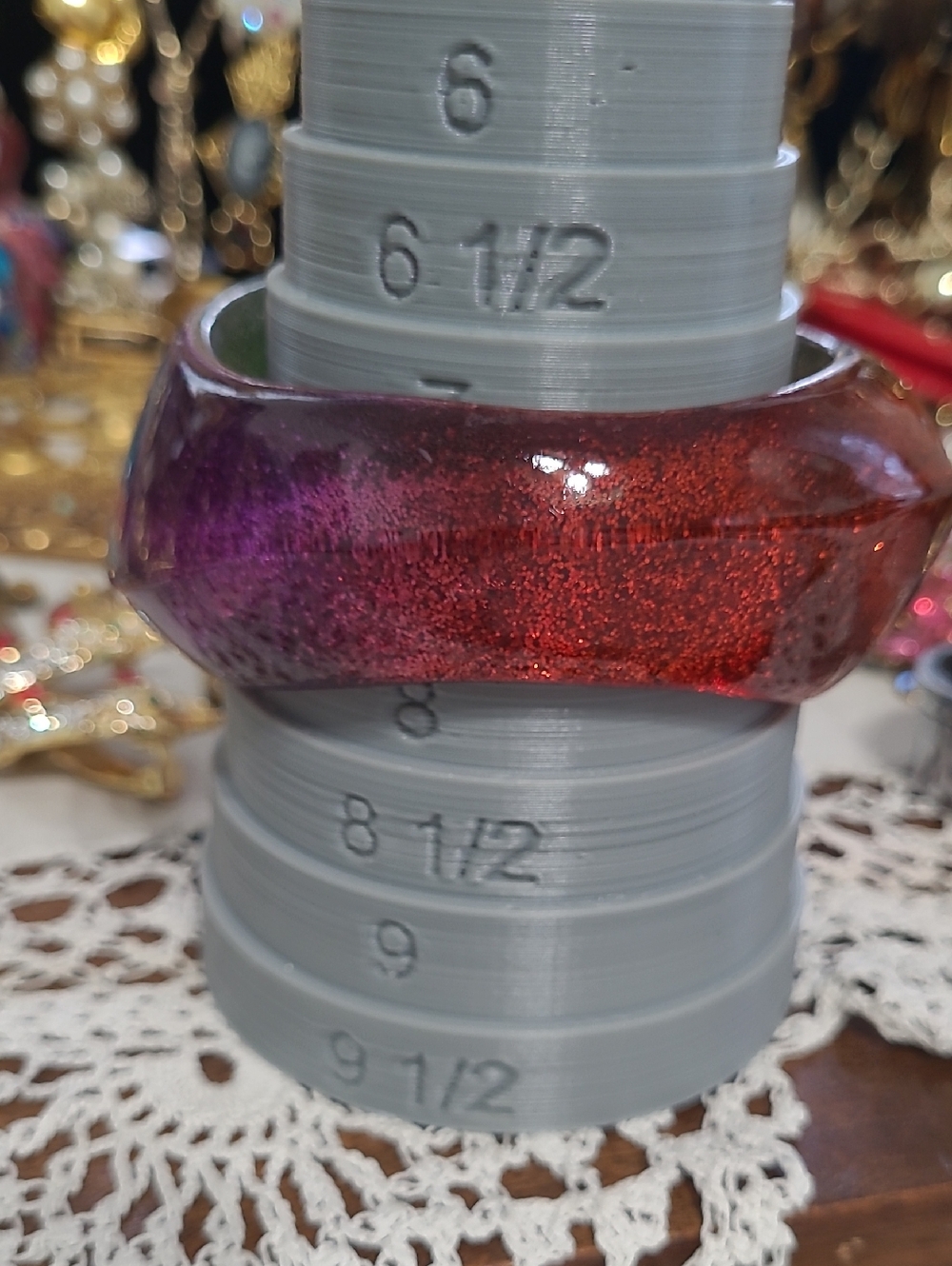 '90s Glitter Rainbow Bangle Bracelet Gay Pride Asymmetrical